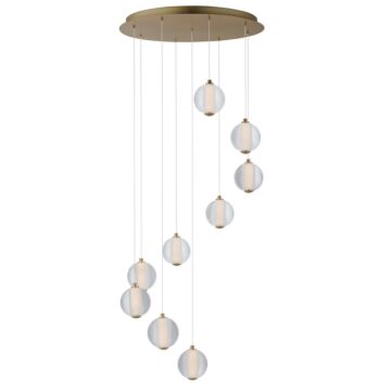 Rhythm LED Pendant in Gold by ET2