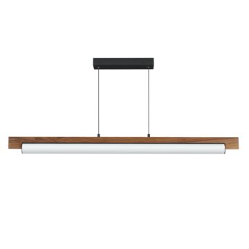 Joist LED Linear Pendant in Walnut  Black by ET2