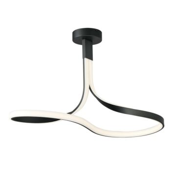 Serpentine LED SemiFlush Mount in Black by ET2