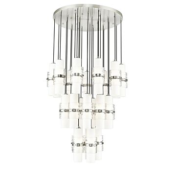 Cayden 27 Light Chandelier in Brushed Nickel by Z-Lite