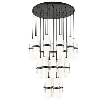 Cayden 27 Light Chandelier in Matte Black by Z-Lite