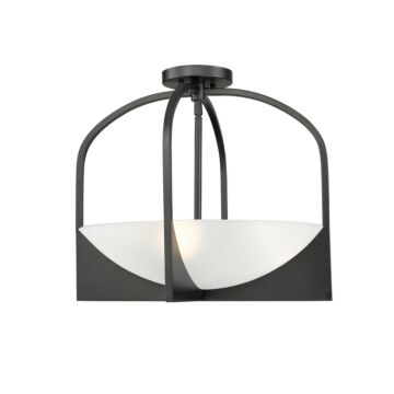 Devon  Semi Flush Mount in Matte Black by Z-Lite