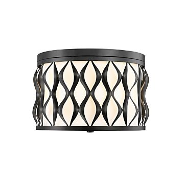 Harden  Flush Mount in Matte Black by Z-Lite