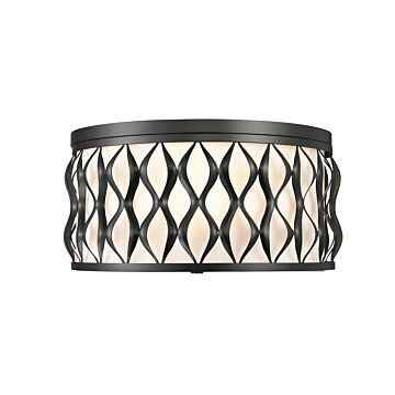 Harden  Flush Mount in Matte Black by Z-Lite