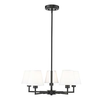 Leila  Chandelier in Matte Black by Z-Lite