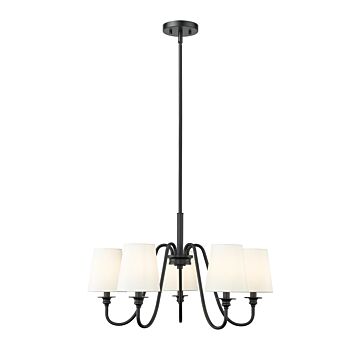 Gianna  Chandelier in Matte Black by Z-Lite