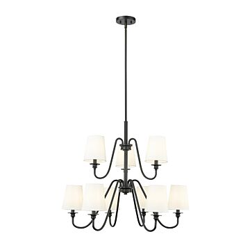 Gianna  Chandelier in Matte Black by Z-Lite