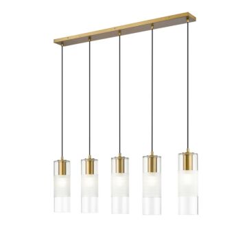 Alton  Linear Chandelier in Modern Gold by Z-Lite