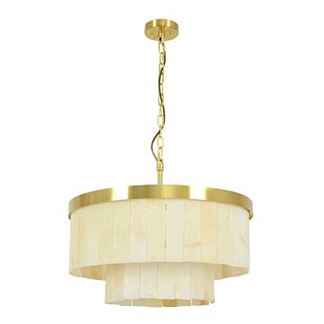 Elora 9-Light Pendant in Brass