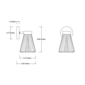 Amore 1-Light Wall Bracket in BrassWhite