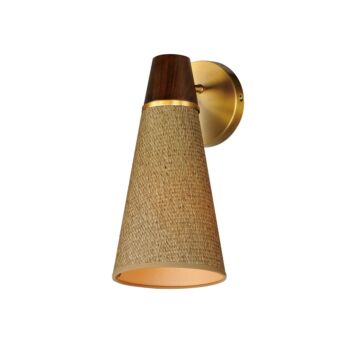 Sumatra One Light Wall Sconce in Natural Aged Brass by Maxim