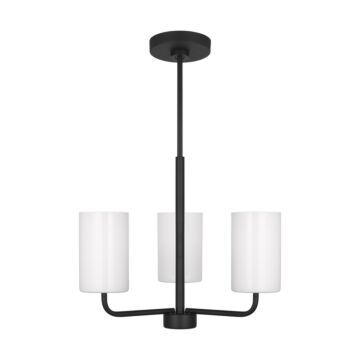 Rhett  Chandelier in Midnight Black by Generation Lighting.