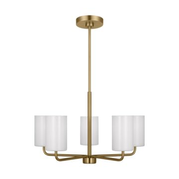 Rhett  Chandelier in Satin Bronze by Generation Lighting.