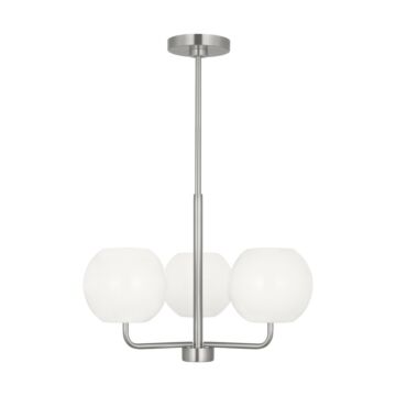 Rory  Chandelier in Brushed Steel by Generation Lighting.