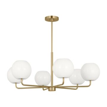 Rory  Chandelier in Satin Bronze by Generation Lighting.