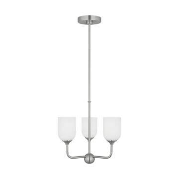 Emile  Chandelier in Brushed Steel by Generation Lighting.