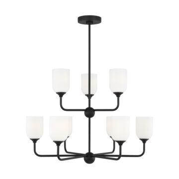 Emile  Chandelier in Midnight Black by Generation Lighting.