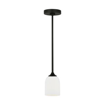 Emile  Mini Pendant in Midnight Black by Generation Lighting.