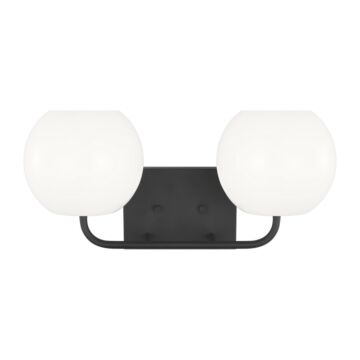 Rory  Bathroom Vanity Light in Midnight Black by Generation Lighting.