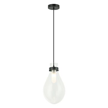Seranna One Light Pendant in Matte Black by Matteo Lighting