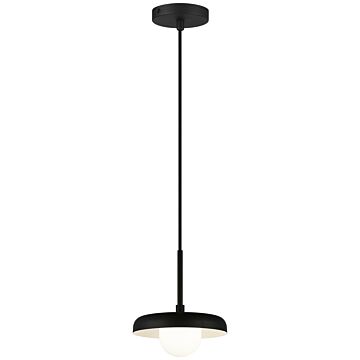 Creston LED Pendant in Matte Black by Matteo Lighting
