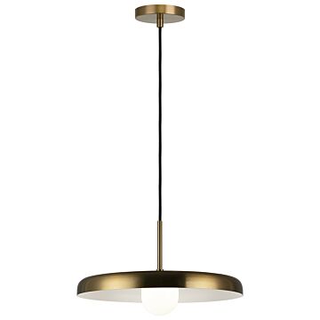 Creston LED Pendant in Aged Gold Brass by Matteo Lighting