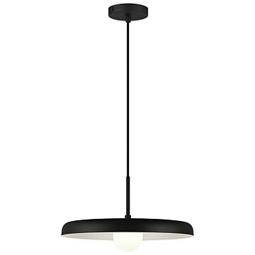 Creston LED Pendant in Matte Black by Matteo Lighting