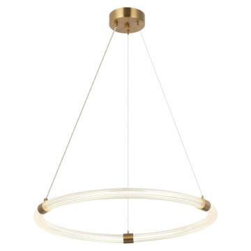 Inkara LED Pendant in Aged Gold Brass by Matteo Lighting