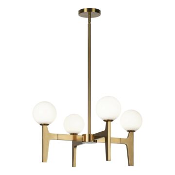 Scriben LED Pendant in Aged Gold Brass by Matteo Lighting