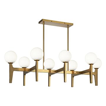 Scriben LED Pendant in Aged Gold Brass by Matteo Lighting