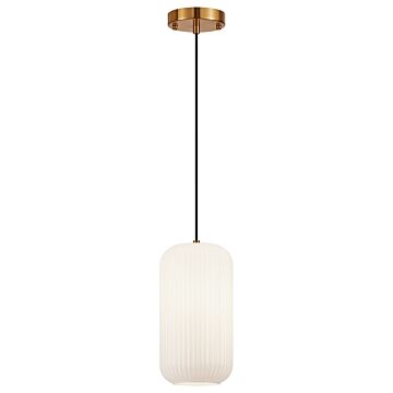 Charismo One Light Pendant in Aged Gold Brass by Matteo Lighting