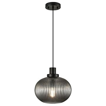 Charismo One Light Pendant in Black by Matteo Lighting