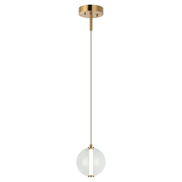 Belange LED Pendant in Aged Gold Brass by Matteo Lighting