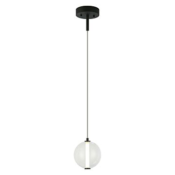 Belange LED Pendant in Matte Black by Matteo Lighting