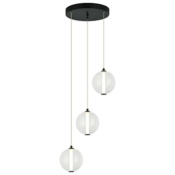 Belange LED Pendant in Matte Black by Matteo Lighting