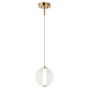 Belange LED Pendant in Aged Gold Brass by Matteo Lighting