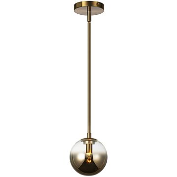 Averley One Light Pendant in Aged Gold Brass by Matteo Lighting