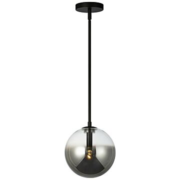 Averley One Light Pendant in Black by Matteo Lighting