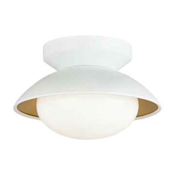 Hatley One Light Ceiling Mount in White by Matteo Lighting