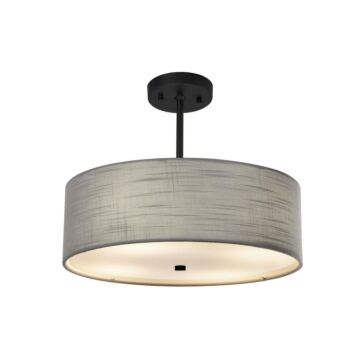Textile  Pendant in Matte Black by Justice Designs