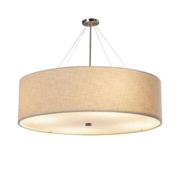 Textile  Pendant in Brushed Nickel by Justice Designs