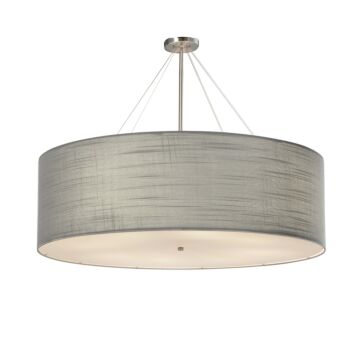 Textile  Pendant in Brushed Nickel by Justice Designs