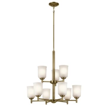 Shailene Nine Light Chandelier in Natural Brass by Kichler