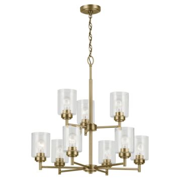 Winslow Nine Light Chandelier in Natural Brass by Kichler