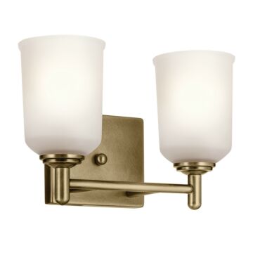 Shailene Two Light Bath in Natural Brass by Kichler