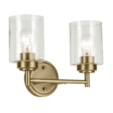 Winslow Two Light Bath in Natural Brass by Kichler