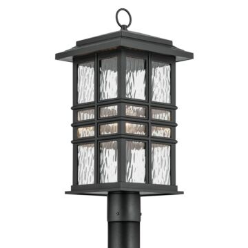 Beacon Square One Light Outdoor Post Mount in Textured Black by Kichler