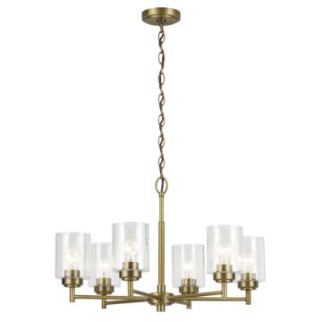 Winslow Six Light Chandelier in Natural Brass by Kichler