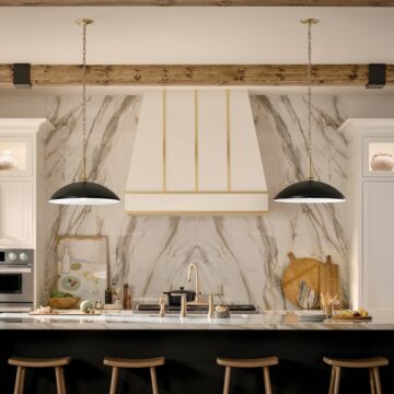 Delarosa One Light Pendant in Black by Kichler