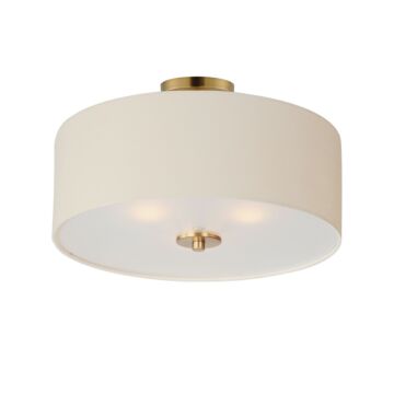 Bongo Three Light Pendant   Semi Flush Mount in Natural Aged Brass by Maxim